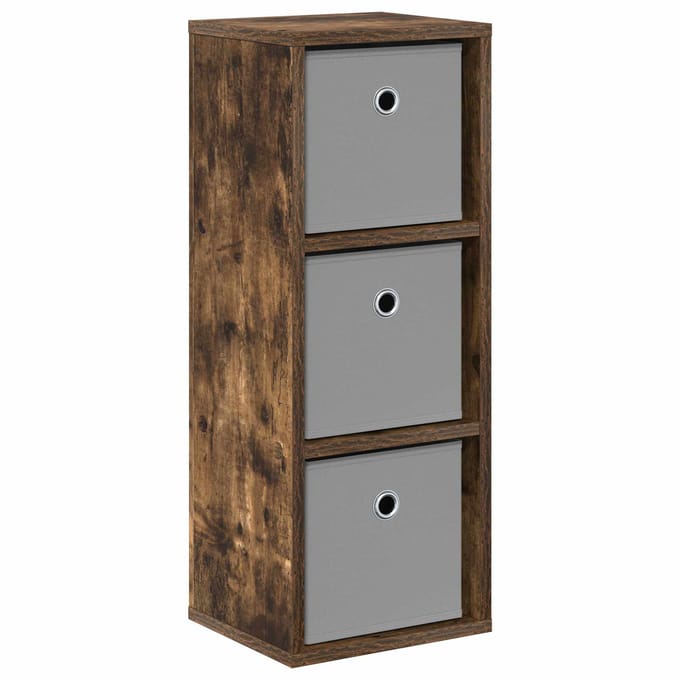 vidaXL - Dressoir - met - lade - Rook - Eiken - 25,5 - x - 22 - x - 69,5 - cm