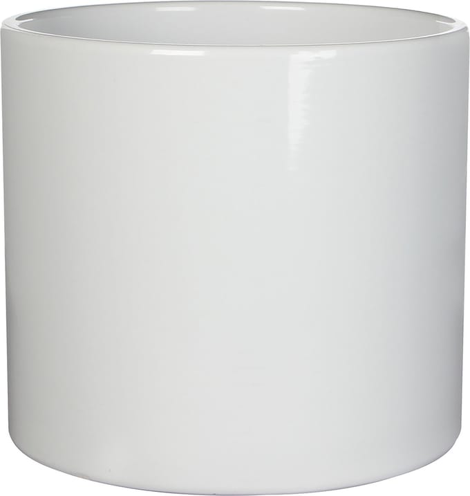 Mica Decorations Bloempot - wit - glans - keramiek - 32 x 31 cm - plantenpotten