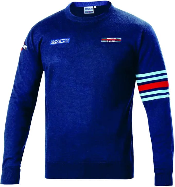 Sparco Martini Racing Sweater Crewneck Martini Racing T-Shirt - Marineblauw - Maat XL