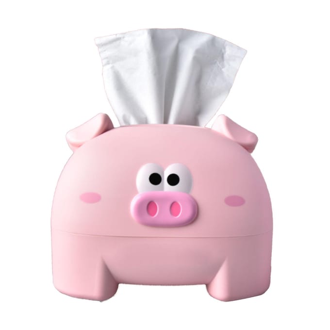Schattig Tissue Opbergdoos Vorm van Varken Decoratieve Handdoek Servet Container Etui Voor Tafelblad Roze roze