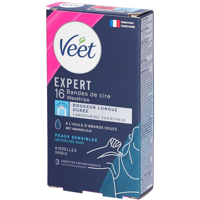 Veet Expert Ontharingsstrips - Gevoelige Huid - Oksels 16st