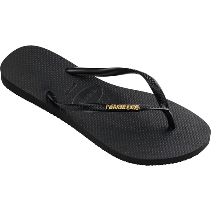 Havaianas Slim Slippers en Sandalen Dames - Zwart - Maat 35/36 - Plastic