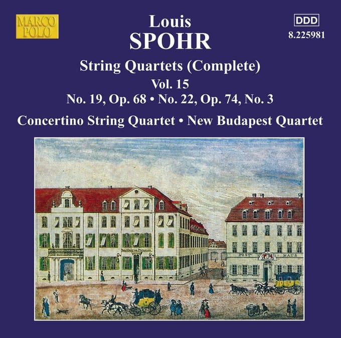 New Budapest Quartet - Spohr: String Quartets (Complete) Vol. 15 No. 19, Op. 68 | No. 22, Op. 74, No. 3 (CD)