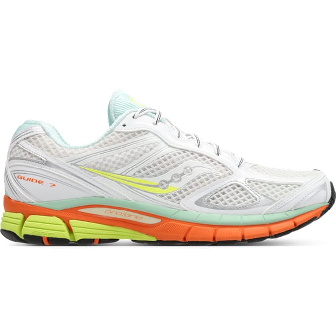 Saucony Guide 7 Sneakers Heren - Wit - Maat 46 - Mesh/Synthetisch