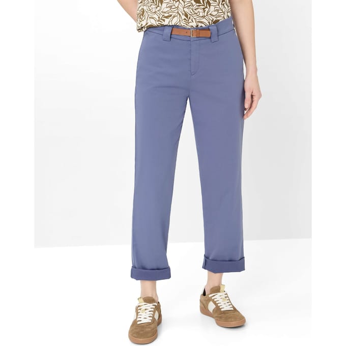 Brax Dames Flatfrontbroek  Style MADISON INDIGO MOOD, blauw, maat 40