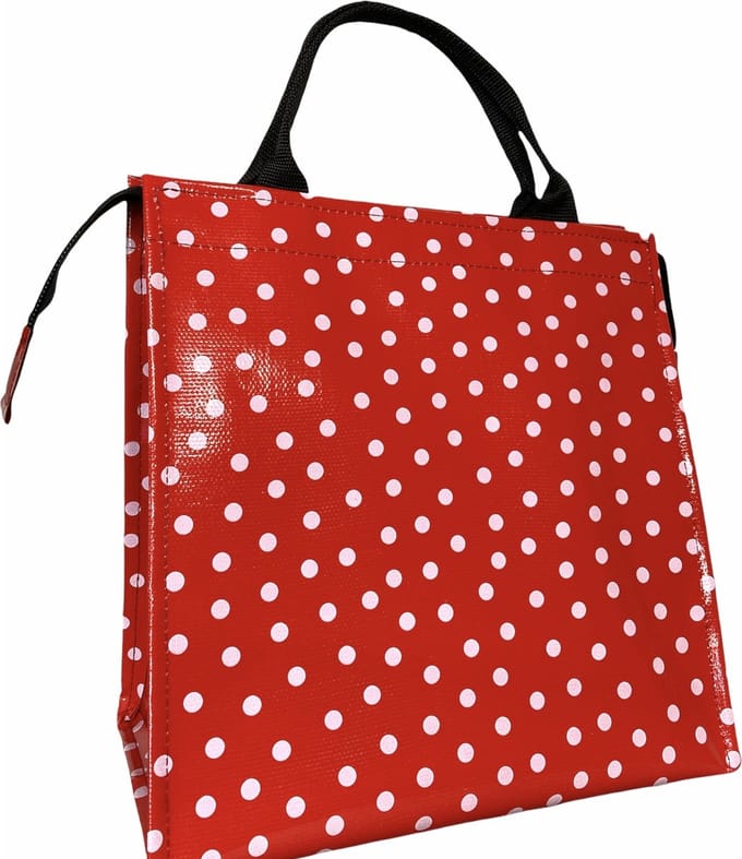 Du Baj BIKEshopper Polka Red - Enkele Fietstas - Achter - 21 l - Rood