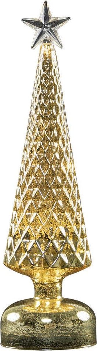 Mars & More - Dennenboom - Led - Goud - Glas - 30cm