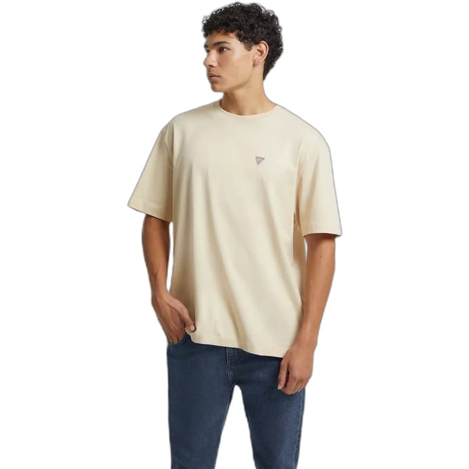 T-shirt Guess M4YI46 K8FQ4 TRIANGLE TEE-G1W7 BISCOTTI