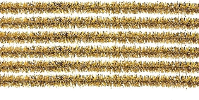 Chenilledraad - 20x - goud - 50 cm - hobby/knutsel materialen
