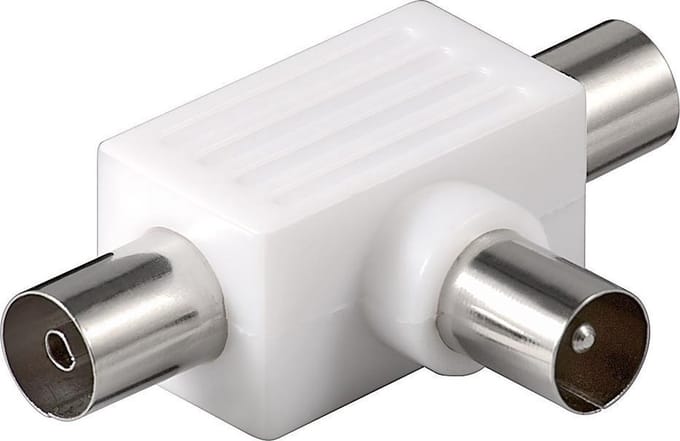 Radio splitter met 2 uitgangen (plastic)