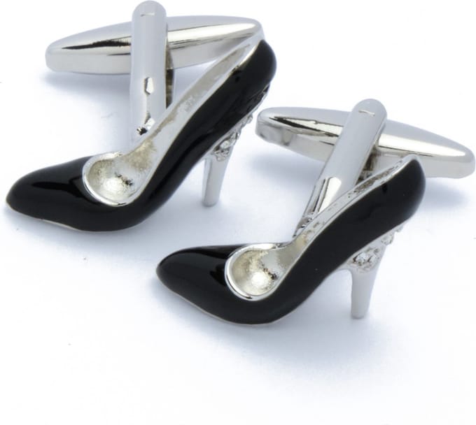 Manchetknopen - Hoge Hakken Schoenen Pumps Zwart