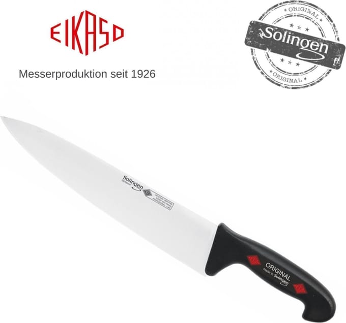 Eikaso Solingen Breed Koksmes 21 cm – Semi Flexibel – Ergonomisch Handvat