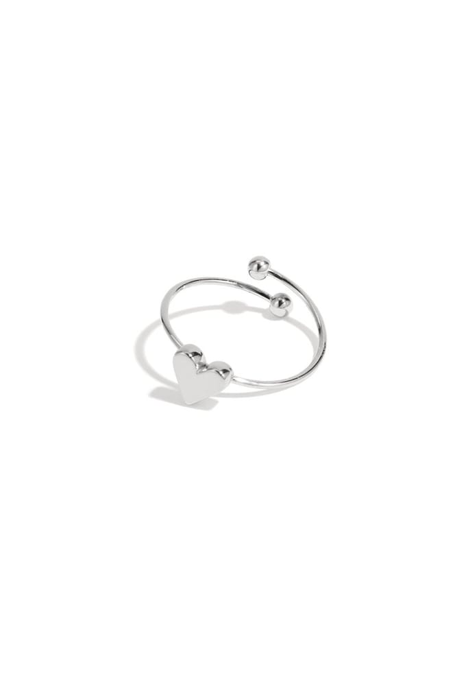 Little heart ring - zilveren kleur