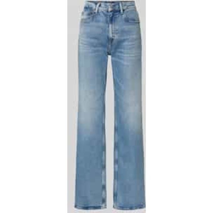 loose fit jeans van katoenmix met opgestikte zakken