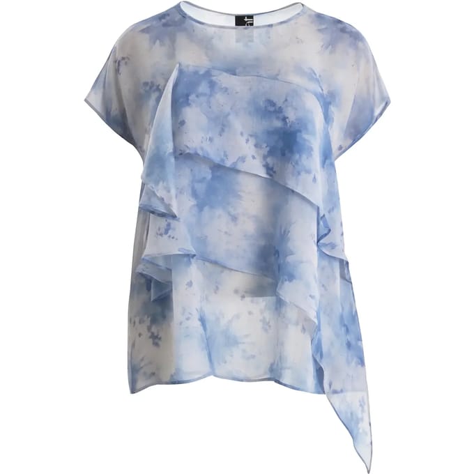 Vrouwenblouse Mat Fashion Layered Tie-Dye