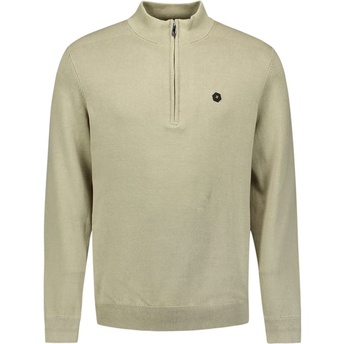 No Excess Pullover Half Zipper Solid Knit Smoke Größe: M | Turtlenecks Outlet | Herren