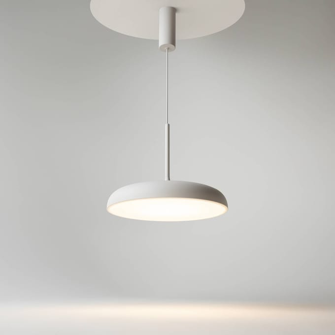 Maytoni LED hanglamp Gerhard, Ø 40 cm, wit, metaal