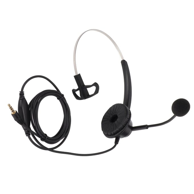 Casque d'écoute pour Center d'appels, 3.5mm, suppression du bruit, oreillette unique, Service client, avec Microphone, pour téléphones VOIP