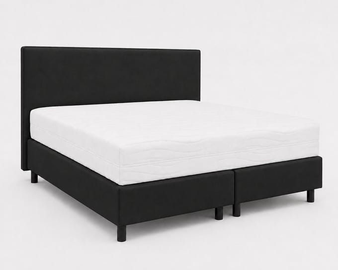 Opberg Boxspring Savelle - 90x200 Compleet - Zwart - Luxe Living Home