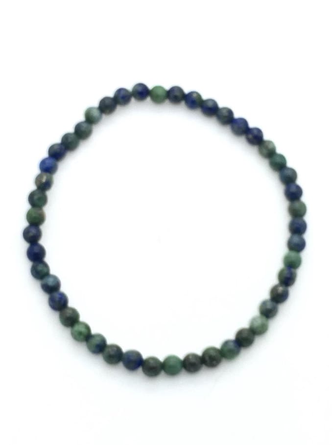 Malachiet met azuriet edelstenen armband 4 mm  verwerking emotie