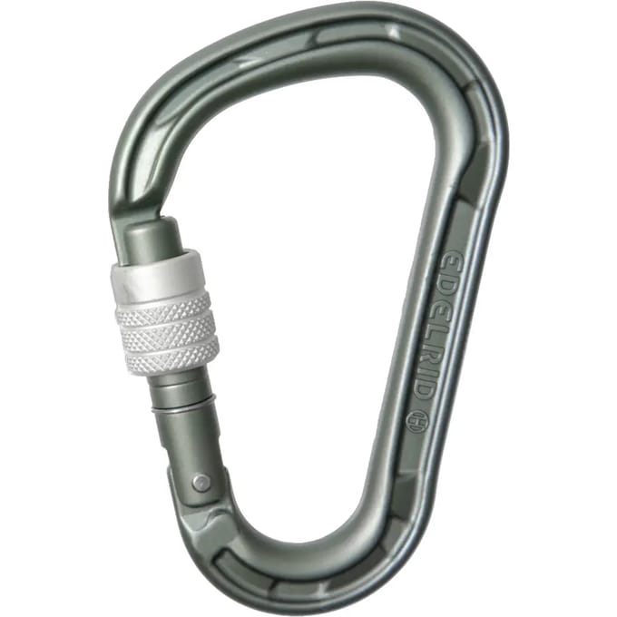 Edelrid Hms Magnum Screw Karabijnhaak Grijs