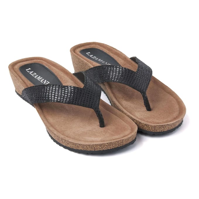 Lazamani - Dames Slippers 75.485 Black - Maat 37