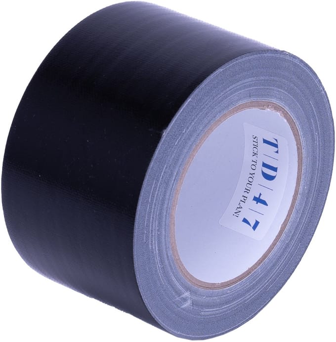 TD47 Gaffa Tape 75mm x 25m Zwart