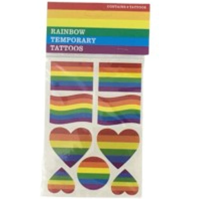 LGBT+ Pride Sheet of Temporary Tattoos