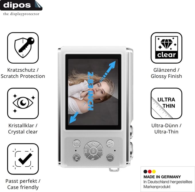 dipos – 4x Beschermfolie geschikt voor Acbaeta IXSS 8 | Krasbestendige & heldere Screenprotector Ultra-Thin