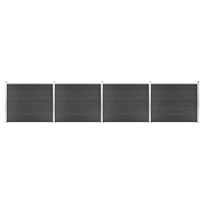 vidaXL - Schuttingpanelenset - 699x146 - cm - HKC - grijs