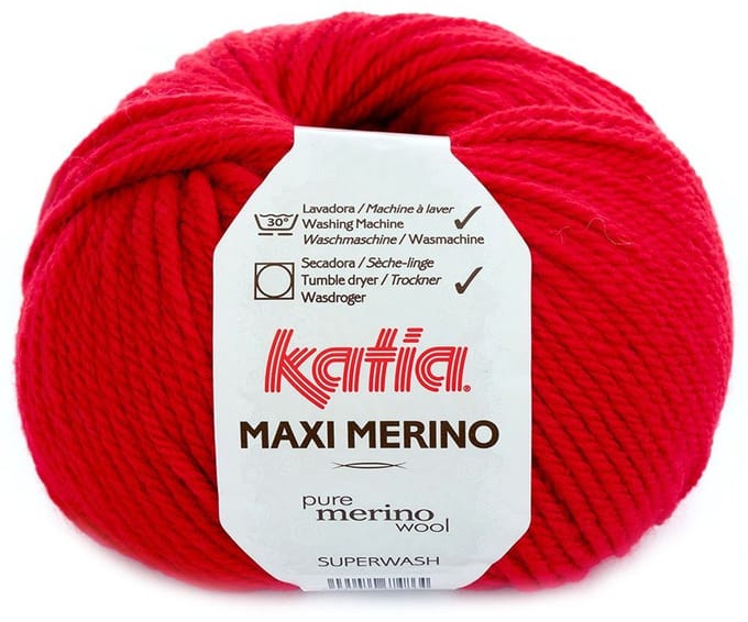 Katia Maxi Merino - 04 rood - Wol Garen