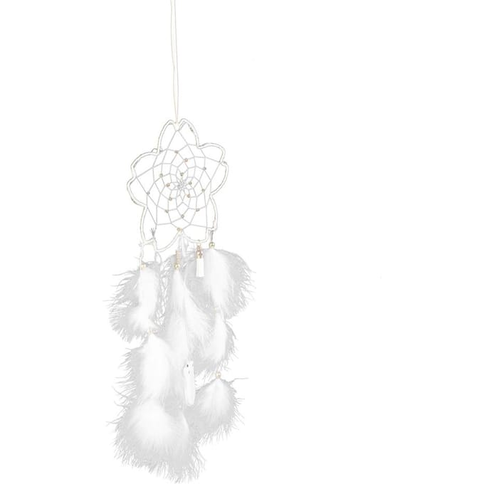 LED Dromenvanger Hanger Decoratie voor Thuis Muurhanger Bruiloftsfeest Decor Veren Decor white