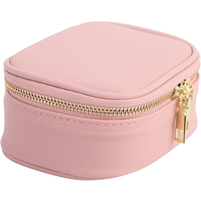 Cosmetica Etui Roze Make-up Tas met Oplaadbare 3 Kleurtemperatuur Dimbaar LED Spiegel voor white