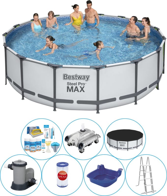 Steel Pro MAX Rond 488x122 cm - Zwembad Deal