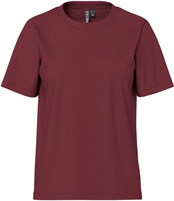 Pieces T-shirt Pcria Ss Solid Tee Jrs Noos Bc 17140802 Tawny Port Dames Maat - XL