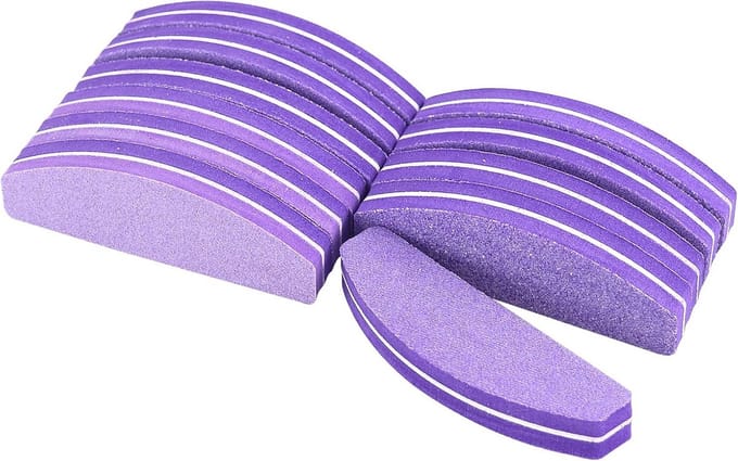 Nagelvijlen Set - Buffer Blokken - Nagels Vormgeven - Dubbelzijdig Grit - 11 Stuks - Paars