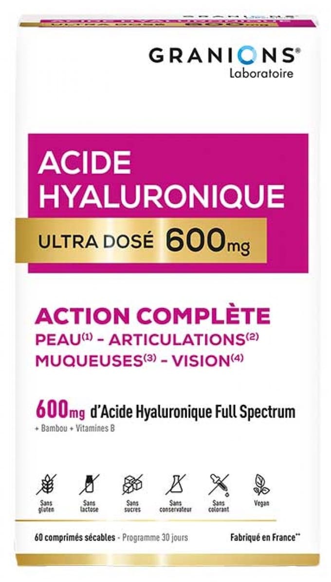 Granions Hyaluronzuur Ultra Gedoseerd 600 mg 60 Deelbare tabletten