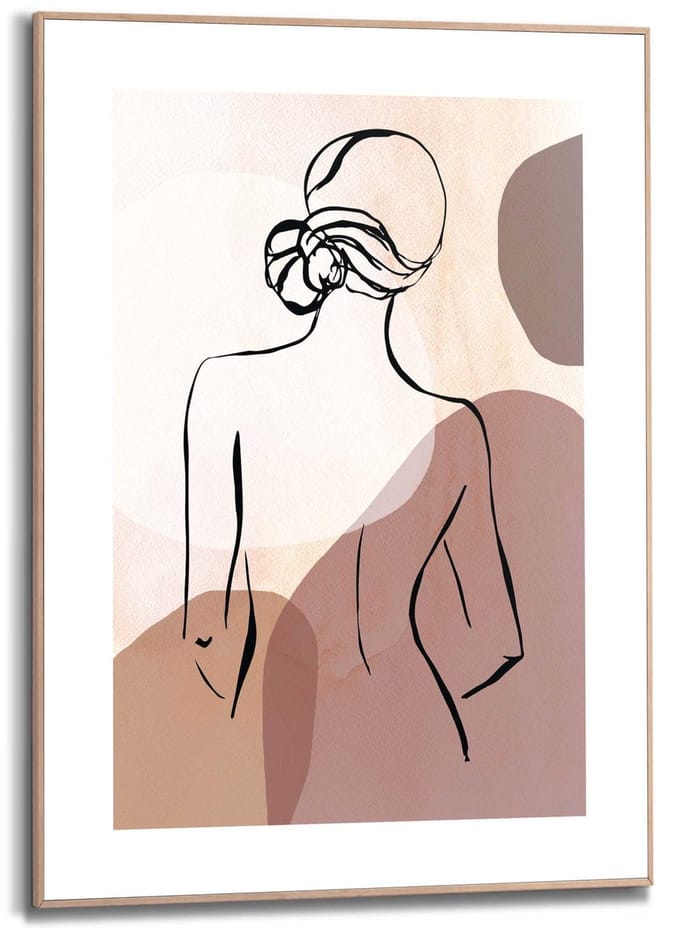 Schilderij Vrouw - 70 x 50 - Hout - REINDERS