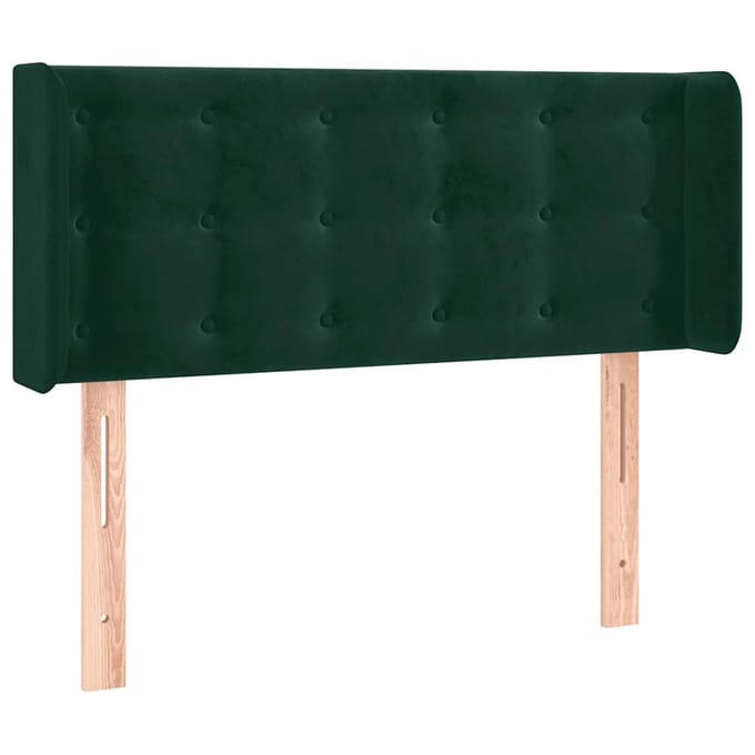 vidaXL - Hoofdbord - LED - 83x16x78/88 - cm - fluweel - donkergroen