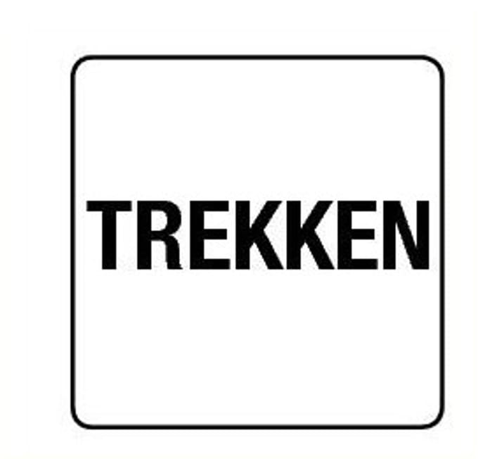 Trekken sticker 100 x 100 mm