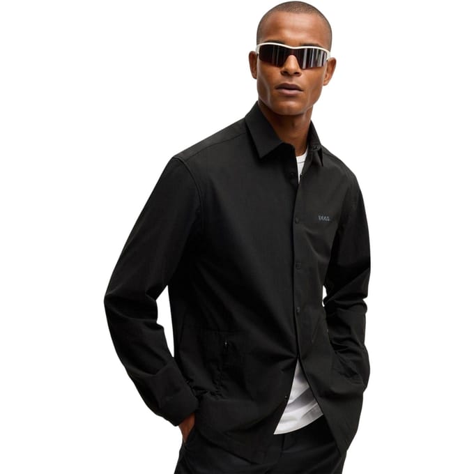 Boss Heren Tech Overshirt (Zwart)