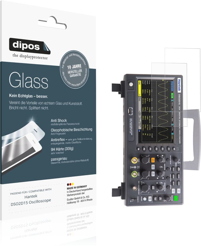 dipos – 2x Matte Pantserfolie geschikt voor Hantek DSO2D15 Oscilloscope | 9H Screenprotector