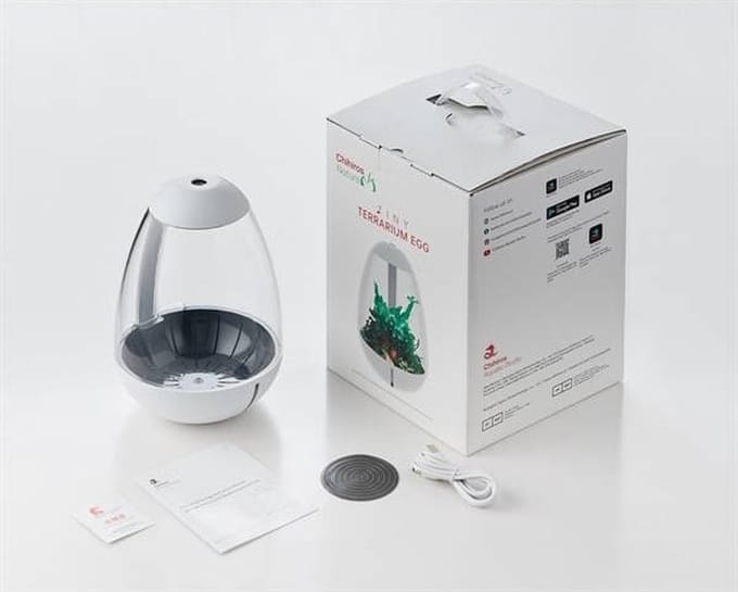 Chihiros Tiny Terrarium Egg 8W DE-versie met acryl deksel en LED-verlichting