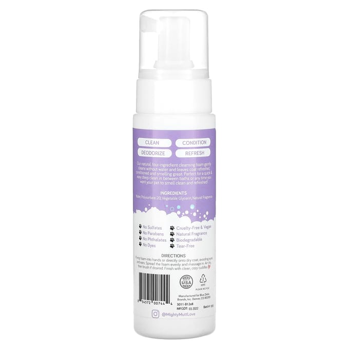 Waterloze Schuimshampoo, Honden, Lenteweide, 237Ml(8 fl oz) gray