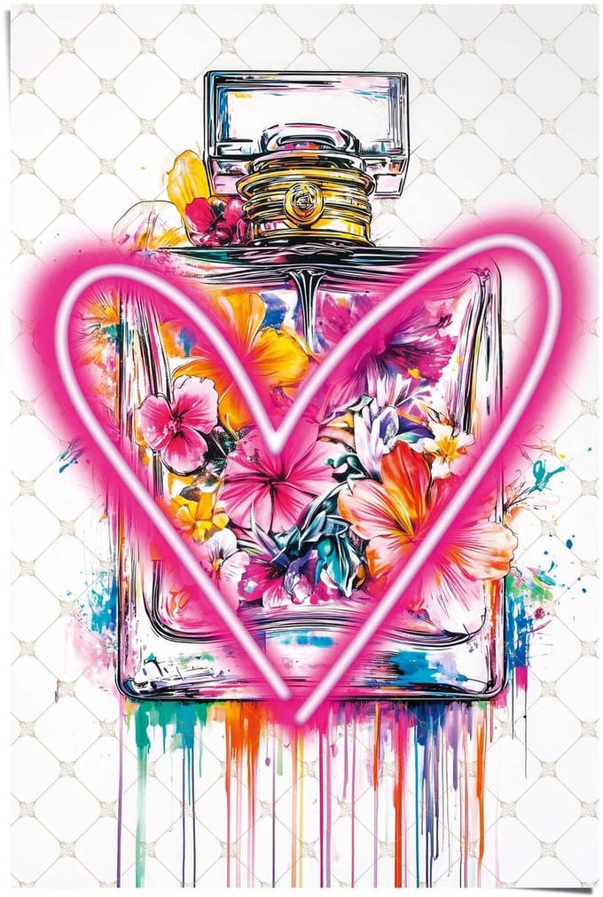Poster Bottle Love - 91,5 x 61 - Papier - REINDERS