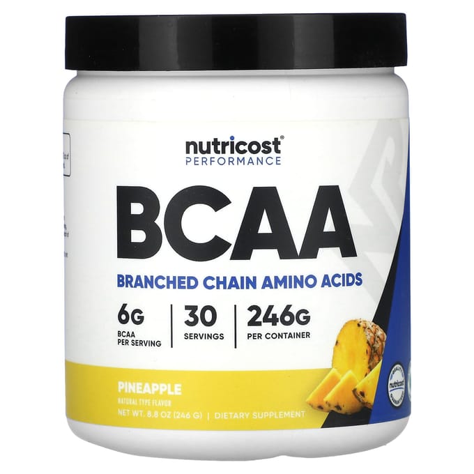 Nutricost, Atletische Prestaties, BCAA, Ananas, 8,8 oz (246 gr)