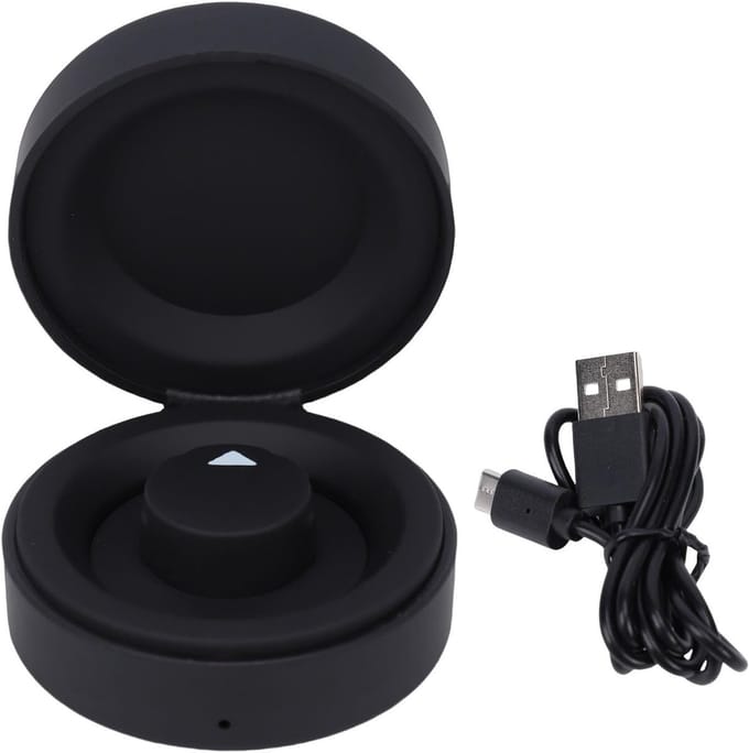 Oplaadcase Smart Ring - Draagbare Oplaadbox - Snel Opladen - Ingebouwde Batterij 70mAh - 10.3 x 7.8 cm - Zwart
