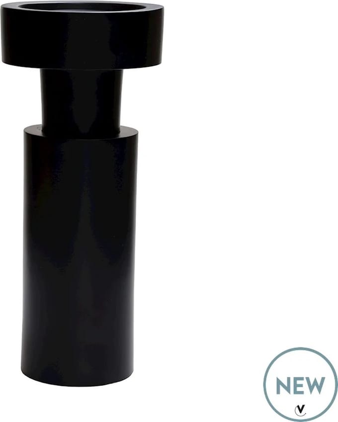 Kandelaar Chasico | Medium | Zwart - Black | Ø13 x H30 cm