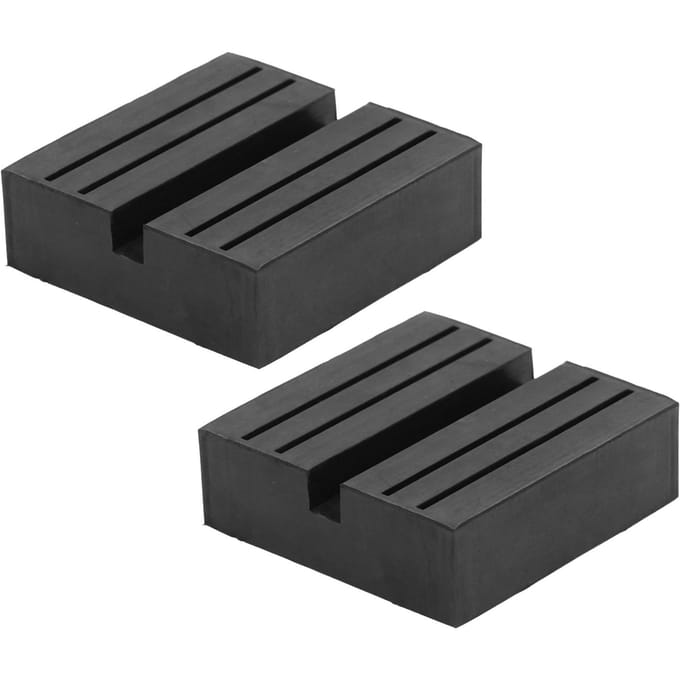 2 Stuks Krik Rubber Pad Universele Sleufvormige Frame Rail Pad Adapter Goede Drukvastheid Krik Hefpuck gray