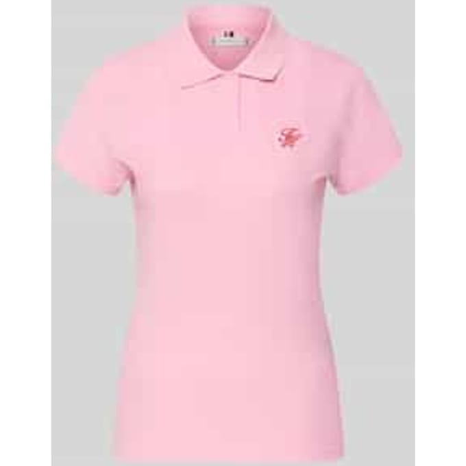 Slim fit Poloshirt van Katoenmix